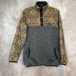 Simply Southern Pullover Jacket Womens Large Multicolor Aztec Aquatic Tribal‎
